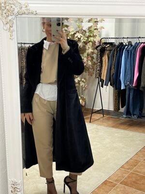 Alternative view of Μπέζ Σετ Γυναικείο Cigarette Παντελόνι