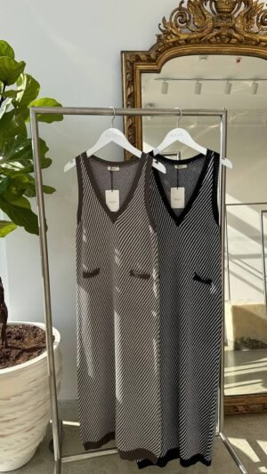 Πλεκτό Φόρεμα Αμάνικο