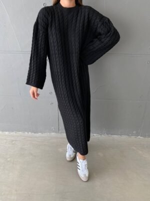 Alternative view of Πλεκτό Φόρεμα Black Onesize