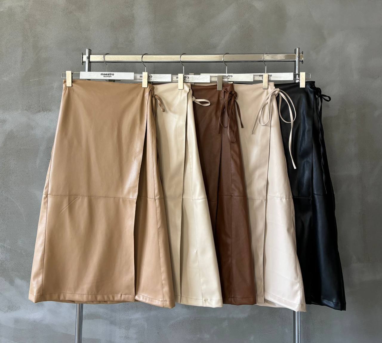 Δερμάτινη Eco Φούστα Black - Image 5