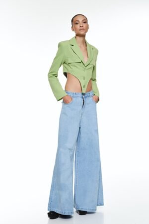 Cropped Blazer green Pastel