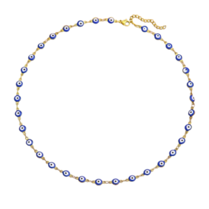 Alternative view of Κολιέ Χρυσά Ματάκια Ατσάλινο