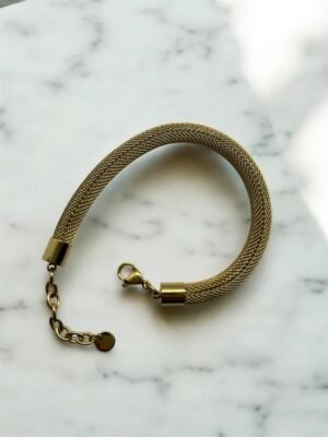 Alternative view of Βραχιόλι Αλυσίδα σε Χρυσό και Ασημί