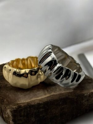 Χειροπέδα Βραχιόλι Χρυσό & Ασημί