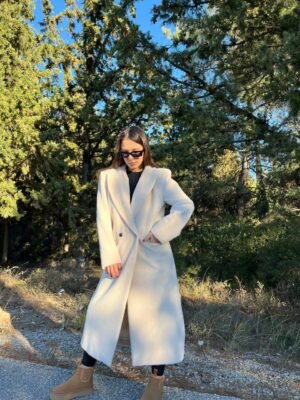 Alternative view of Παλτό με eco γούνα Λευκό