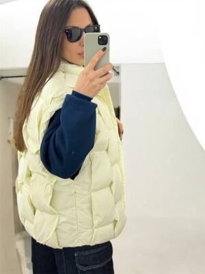 Alternative view of Λευκό Αμάνικο Puffer Μπουφάν