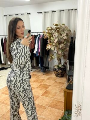 Alternative view of Ζεβρέ Μπλούζα Γκρί & Λευκό