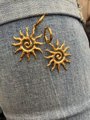 Alternative view of Helios Spiral Earrings