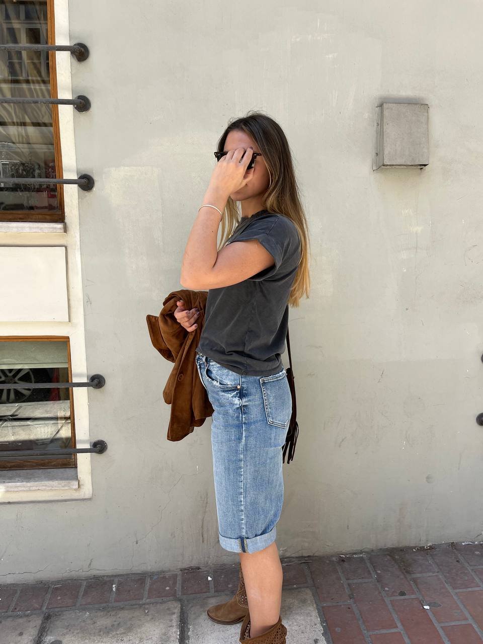 Denim Roll-Up Bermuda - Image 2