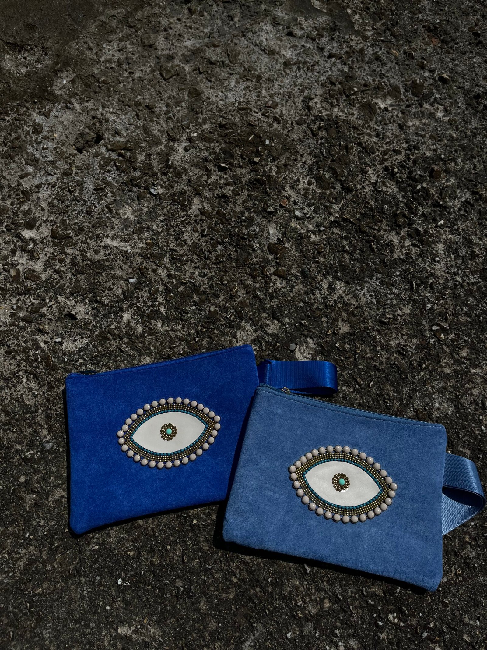 Τσαντάκι Φάκελος με Χερούλι & Κέντημα Ματιού - Image 2