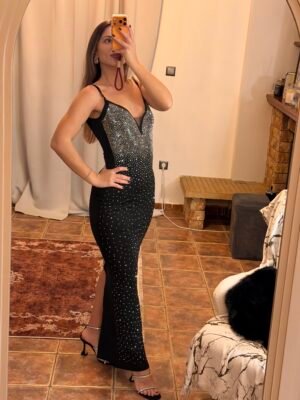 Alternative view of ✨ Sparkle Μαύρο Maxi Φόρεμα