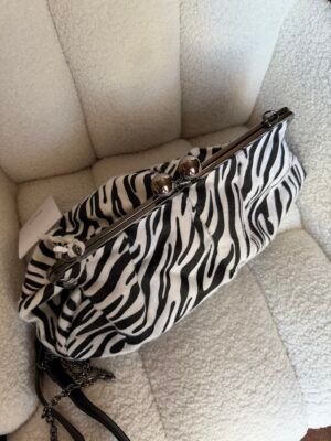 Zebra Pony skin Μεγάλη Clutch Τσάντα
