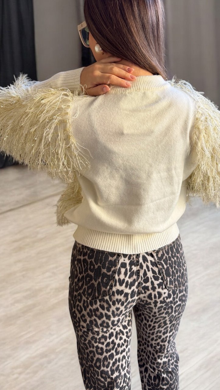 Fluffy Glam Πουλόβερ – One Size - Image 3
