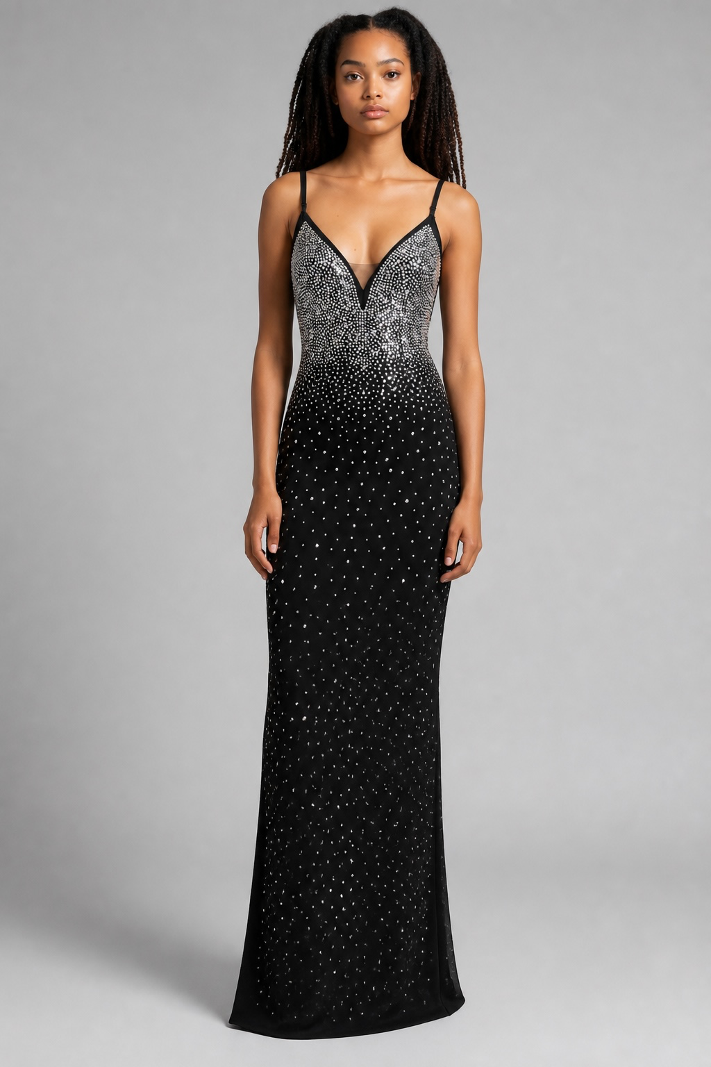 ✨ Sparkle Μαύρο Maxi Φόρεμα