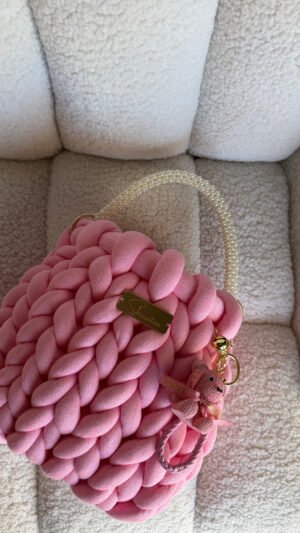 Marshmallow Pink bag μεσαίο