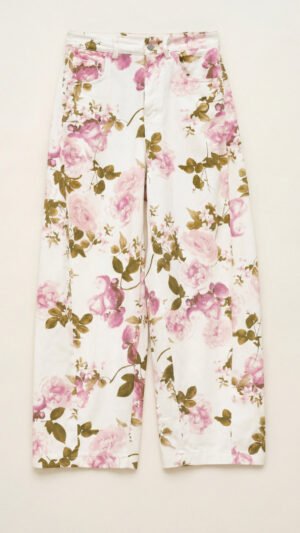 Lumina floral pink  παντελόνι