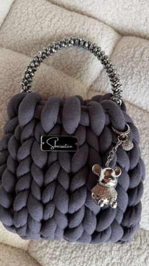 Marshmallow Γκρι bag μεσαίο Diamond