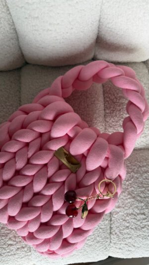 Marshmallow Pink bag μεσαίο