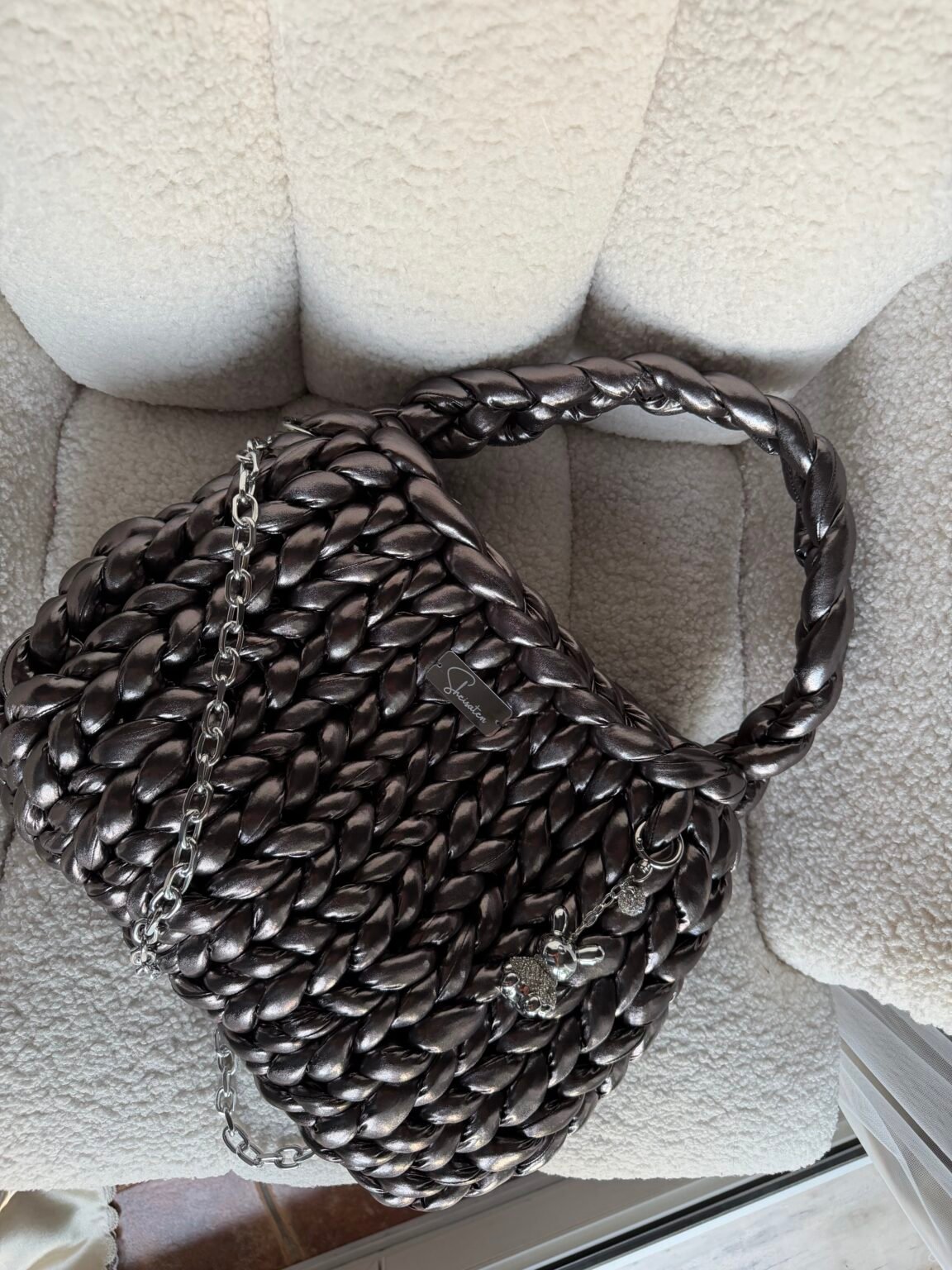 Marshmallow silver bag ΓΙΓΑΣ
