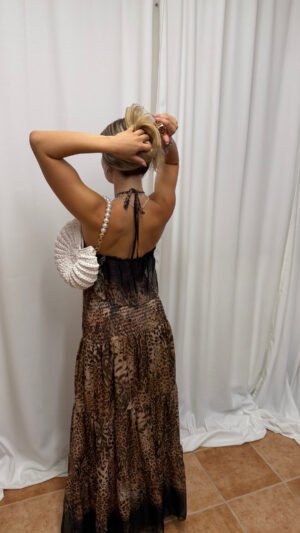 Λεοπάρ φόρεμα strapless