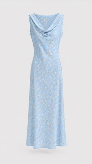 Σατέν φόρεμα Kelly Blue