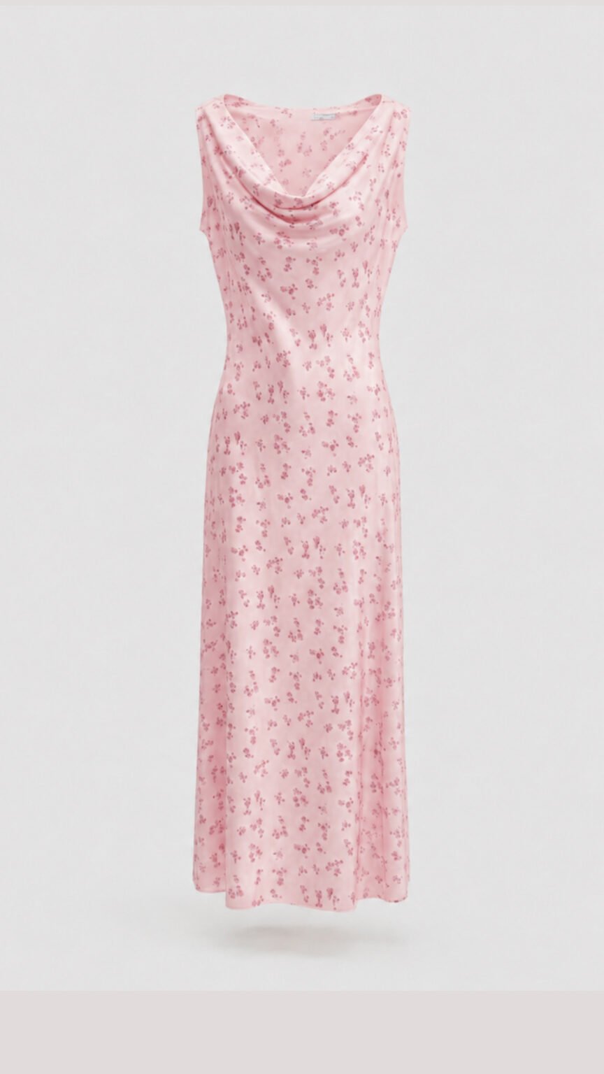 Σατέν φόρεμα Kelly Pink