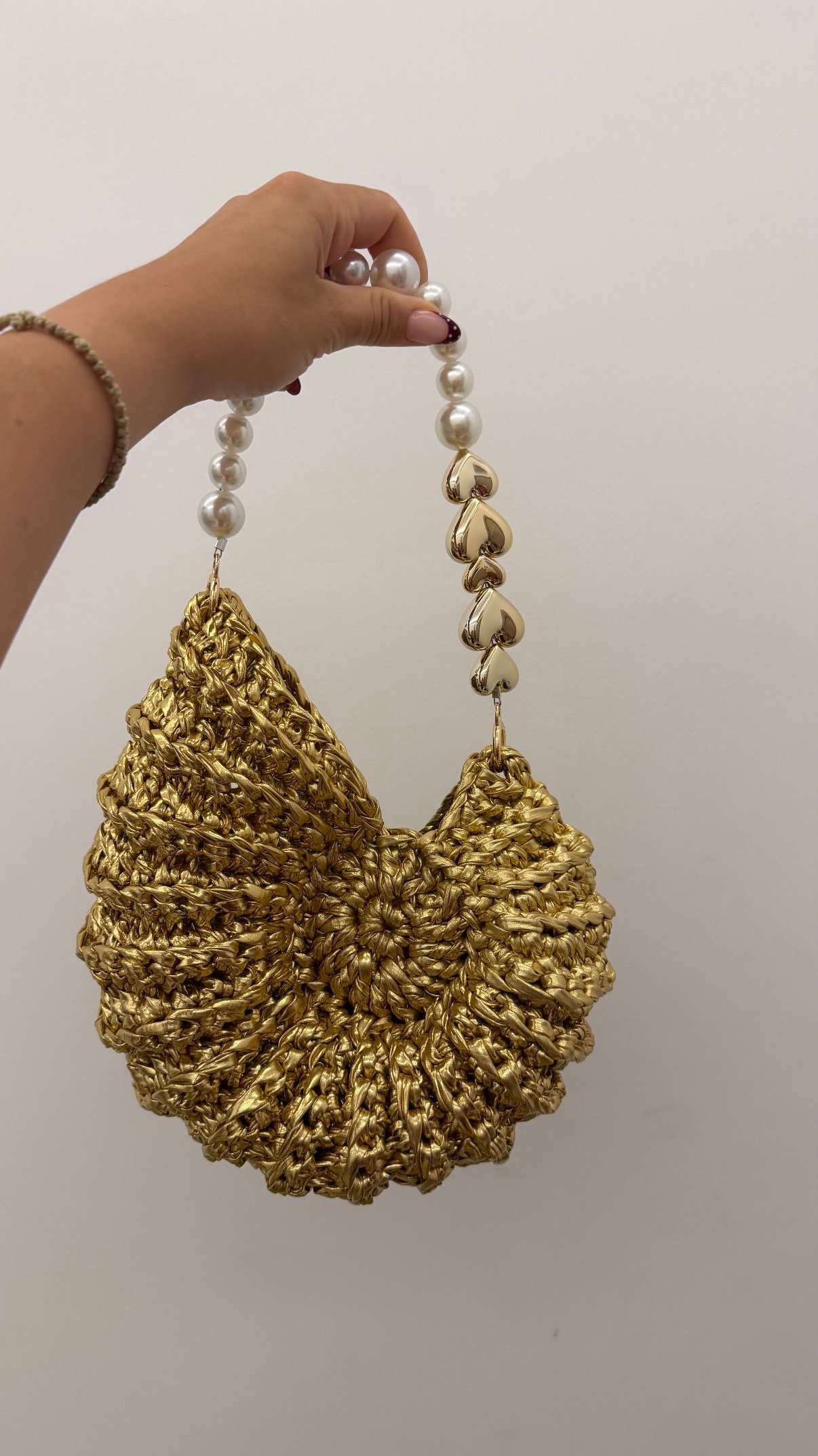 Πλεκτό premium κοχύλι golden