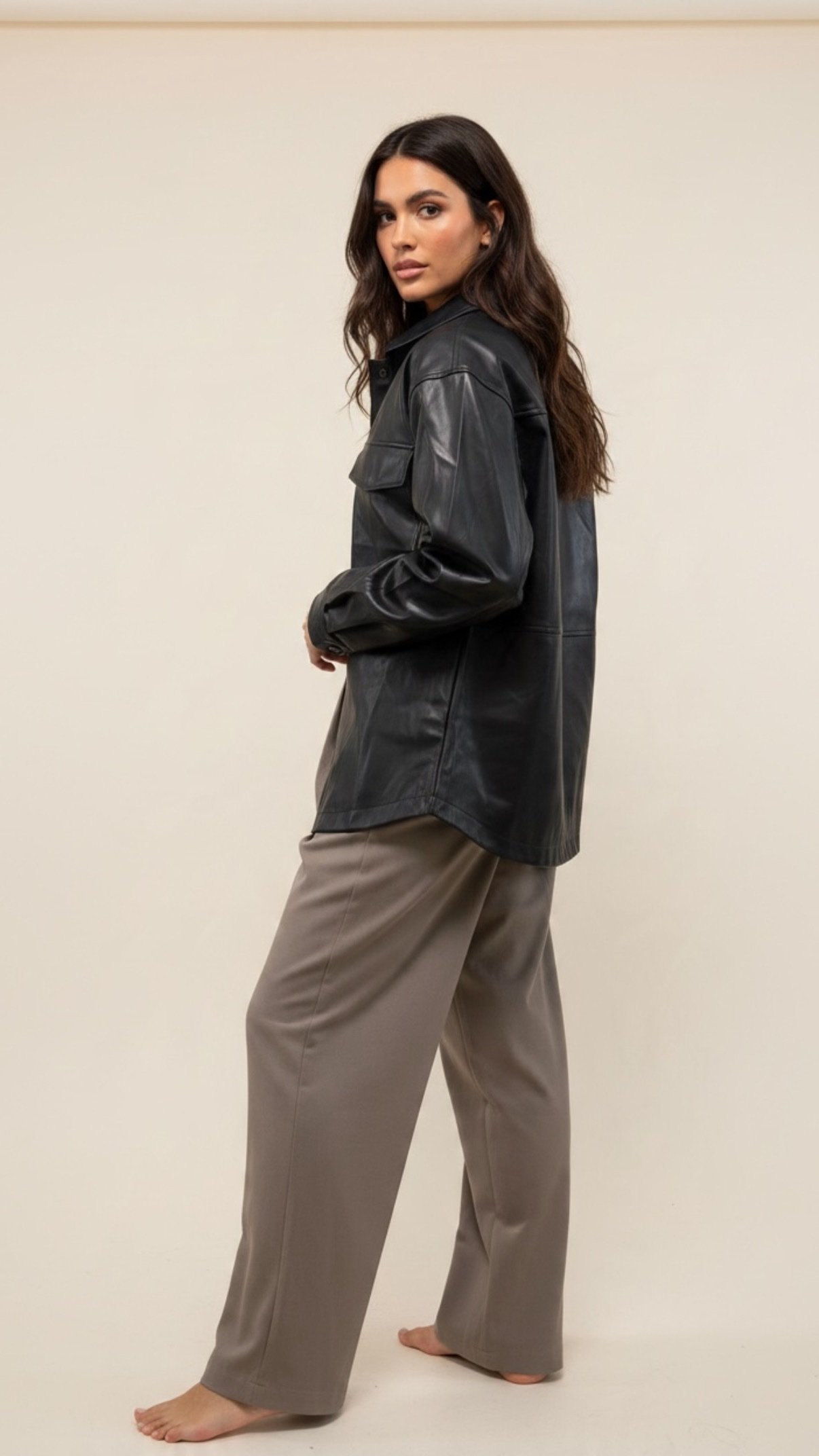Eco leather πουκάμισο - Image 3